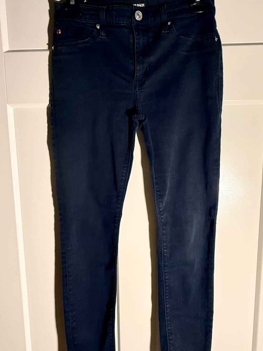 Hudson Mid-Rise Ankle Natalie Black Super Skinny Women's Jeans